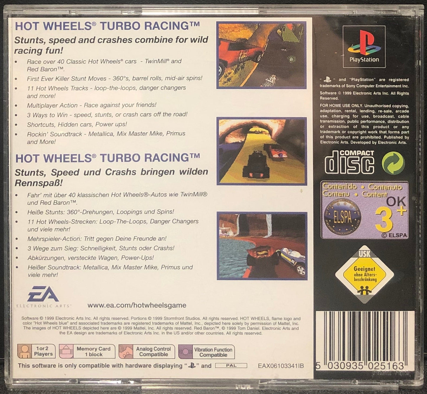 Hot Wheels Turbo Racing PS1 - Gametraders Modbury Heights