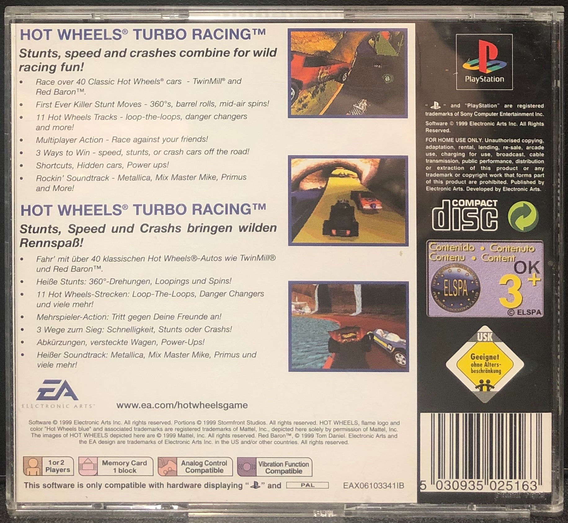 Hot Wheels Turbo Racing PS1 - Gametraders Modbury Heights