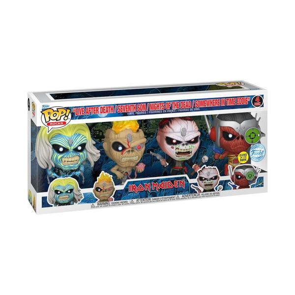 Iron Maiden - Eddie US Exclusive Glow Pop! Vinyl 4 - Pack - Gametraders Modbury Heights