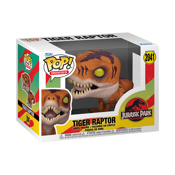 Jurassic Park - Tiger Raptor Pop! Vinyl - Gametraders Modbury Heights