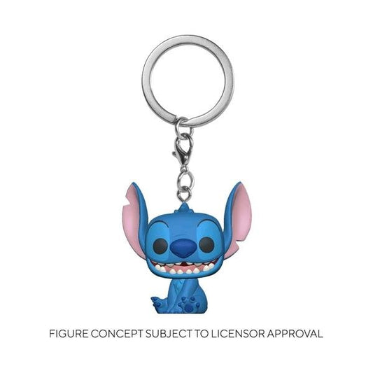 Lilo and Stitch - Stitch Flocked US Exclusive Pocket Pop! Vinyl Keychain - Gametraders Modbury Heights