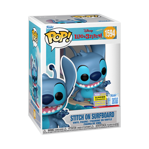 Lilo & Stitch - Stitch on Surfboard SDCC 2025 EXC Pop! Vinyl - Gametraders Modbury Heights