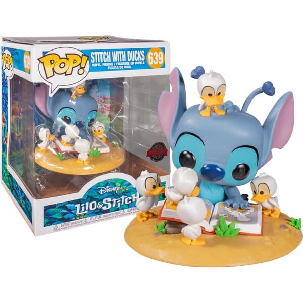 Lilo & Stitch - Stitch with Book & Ducks US Exclusive Pop! Vinyl Deluxe - Gametraders Modbury Heights
