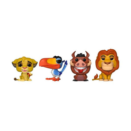 Lion King (1994) - Simba, Zazi, Pumbaa, Mufasa US Exclusive Glitter Pop! 4 - Pack - Gametraders Modbury Heights