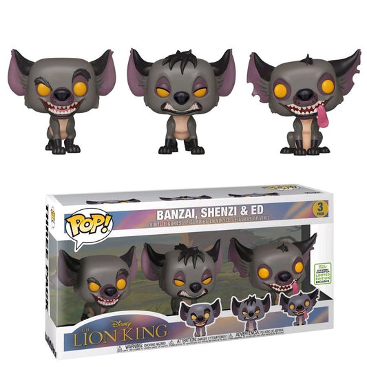 Lion King - Hyenas Banzai, Shenzi & Ed ECCC 2019 US Exclusive Pop! Vinyl 3 - pack - Gametraders Modbury Heights