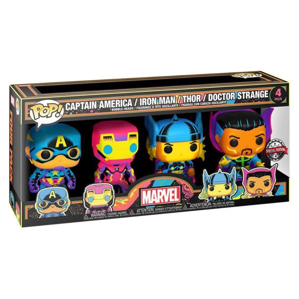 Marvel Comics - Black Light US Exclusive Pop! Vinyl 4 - Pack - Gametraders Modbury Heights