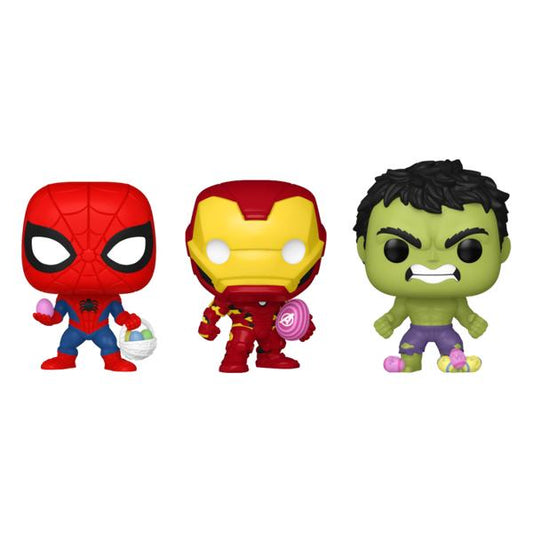 Marvel Comics - Spider - Man, Iron Man & Hulk Carrot Pocket Pop! Vinyl 3 - Pack - Gametraders Modbury Heights