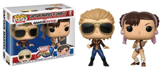Marvel vs Capcom: Infinite - Captain Marvel vs Chun - Li Pop! Vinyl 2 - pack - Gametraders Modbury Heights