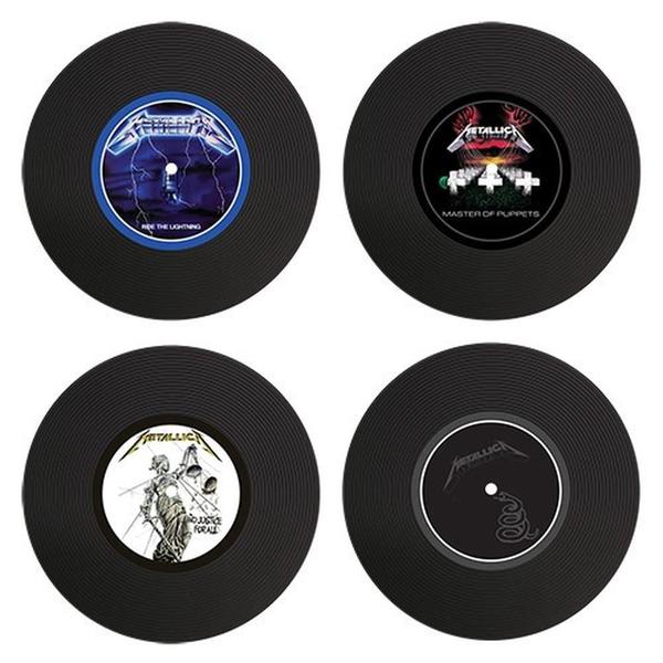 Metallica Set Of 4 Vinyl Album Coaster Set - Gametraders Modbury Heights