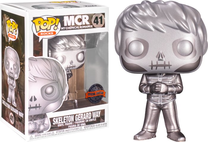 My Chemical Romance - Skeleton Gerard Way Platinum Metallic Pop! Vinyl - Gametraders Modbury Heights
