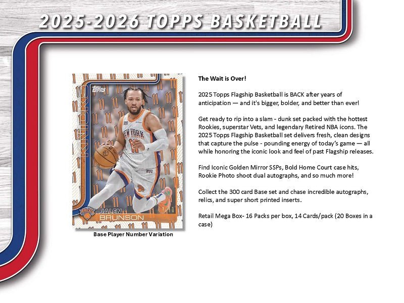 NBA 2025/26 Topps Basketball Mega Box - Gametraders Modbury Heights
