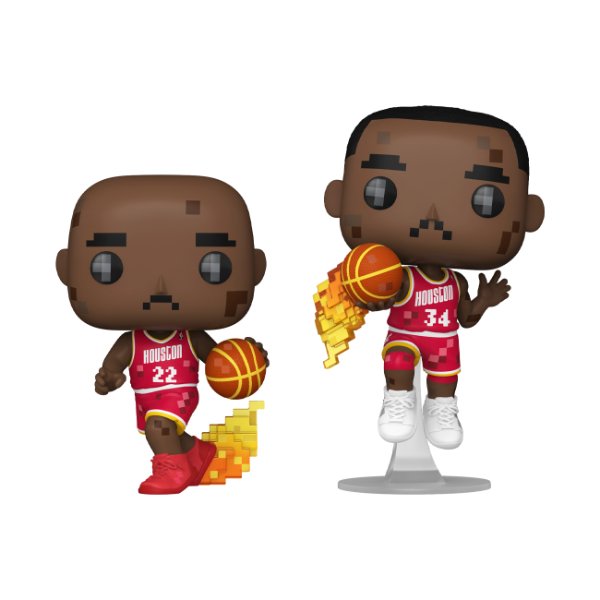 NBA JAM: Rockets - Drexler/Olajuwon 8 - Bit Pop! Vinyl 2PK - Gametraders Modbury Heights