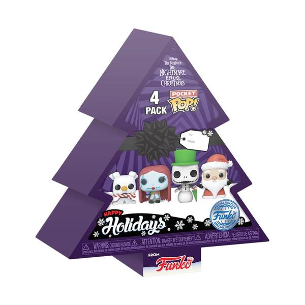 Nightmare Before Christmas - Tree Holiday US Exclusive Pocket Pop! Vinyl 4 - Pack Box Set - Gametraders Modbury Heights