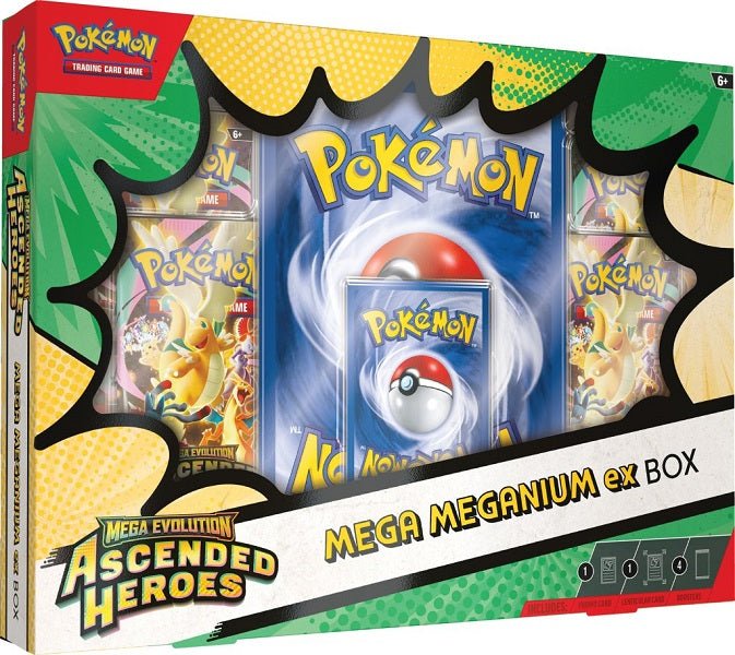 Pokemon Mega Evolution—Ascended Heroes Mega Meganium ex Box, Mega Emboar ex Box, or Mega Feraligatr ex Box - Gametraders Modbury Heights