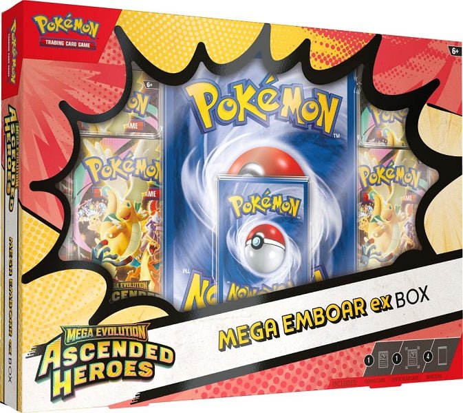 Pokemon Mega Evolution—Ascended Heroes Mega Meganium ex Box, Mega Emboar ex Box, or Mega Feraligatr ex Box - Gametraders Modbury Heights
