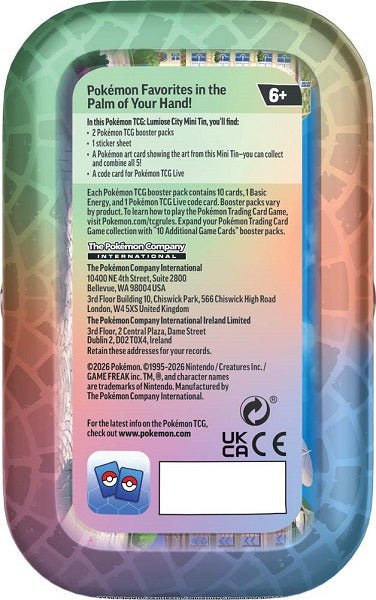 Pokemon TCG: Lumiose City Mini Tin - Gametraders Modbury Heights