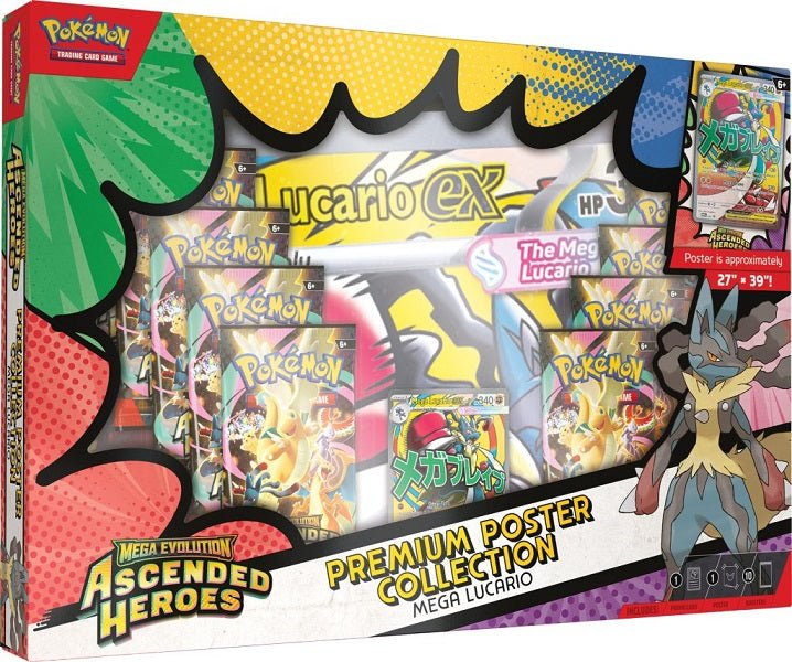 Pokemon TCG: Mega Evolution—Ascended Heroes Premium Poster Collection—Mega Lucario or Mega Gardevoir - Gametraders Modbury Heights