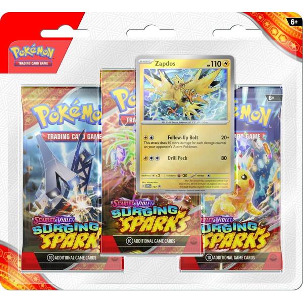 Pokemon - TCG - Scarlet & Violet 8 Surging Sparks Three Booster Blister - Gametraders Modbury Heights