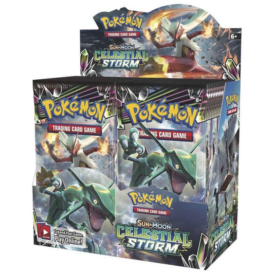 Pokemon TCG Sun & Moon Celestial Storm Sealed Booster Box - Gametraders Modbury Heights
