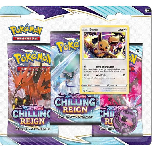 Pokemon TCG Sword & Shield Chilling Reign Three Booster Blister - Gametraders Modbury Heights