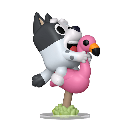 *Pre-order* Bluey - Muffin on Flamingo Pop! Vinyl (ETA June) - Gametraders Modbury Heights