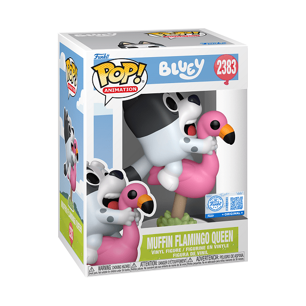 *Pre-order* Bluey - Muffin on Flamingo Pop! Vinyl (ETA June) - Gametraders Modbury Heights
