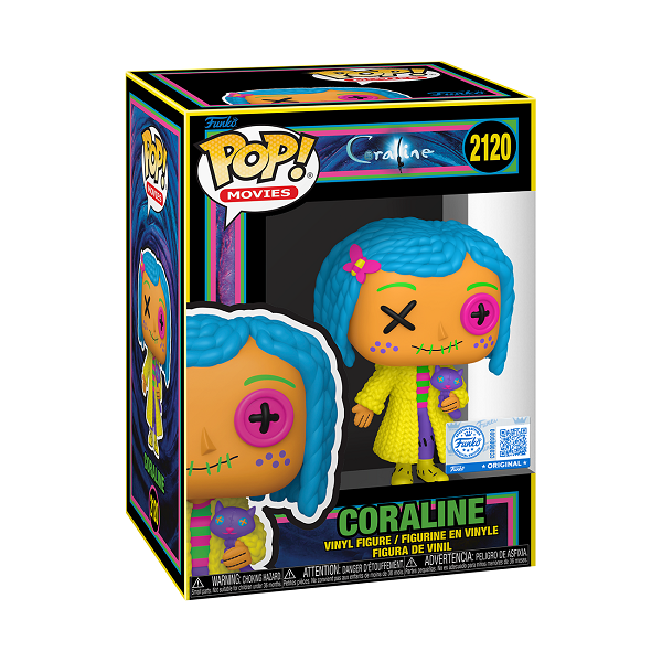 *Pre-order* Coraline - Coraline Patchwork (Blacklight) Pop! Vinyl (ETA August) - Gametraders Modbury Heights