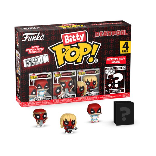 *Pre - order* Deadpool - Sleepover Bitty Pop! Vinyl 4PK (ETA June) - Gametraders Modbury Heights