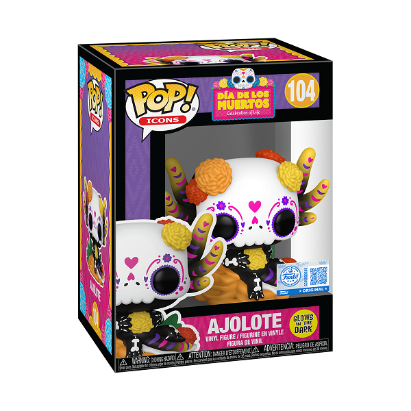 *Pre-order* Dia de Los Muertos - Axolotl Glow Pop! Vinyl (ETA July) - Gametraders Modbury Heights