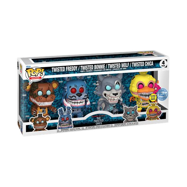 *Pre - order* Five Nights At Freddy's - Twisted Ones Glow Pop! Vinyl 4 - Pack (ETA August) - Gametraders Modbury Heights