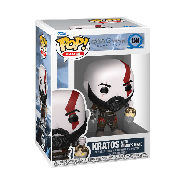 *Pre-order* God of War: Ragnarok - Kratos w/Mimir's Head Pop! Vinyl (ETA October) - Gametraders Modbury Heights