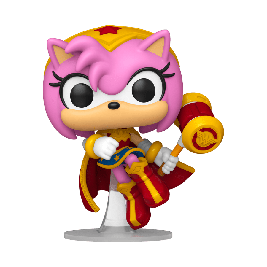 *Pre - order* Justice League X Sonic the Hedgehog - Amy Rose as Wonder Woman Pop! Vinyl (ETA August) - Gametraders Modbury Heights