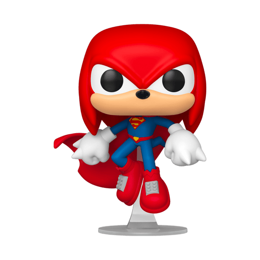 *Pre - order* Justice League X Sonic the Hedgehog - Knuckles as Superman Pop! Vinyl (ETA August) - Gametraders Modbury Heights