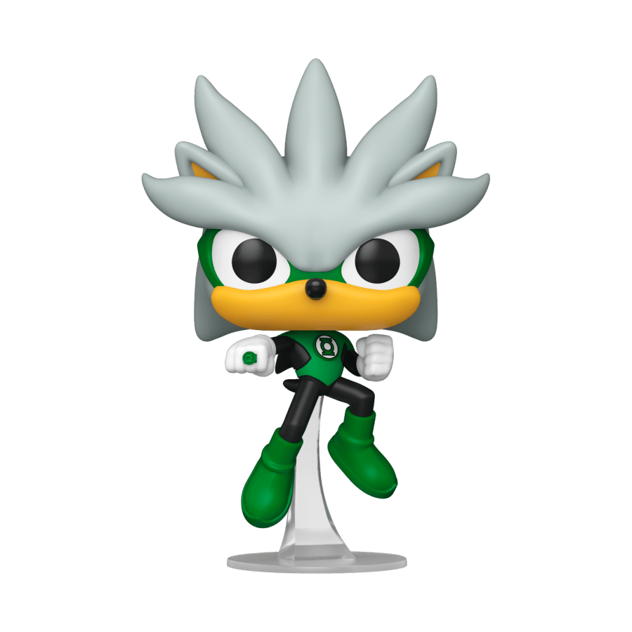 *Pre - order* Justice League X Sonic the Hedgehog - Silver as Green Lantern Pop! Vinyl (ETA August) - Gametraders Modbury Heights