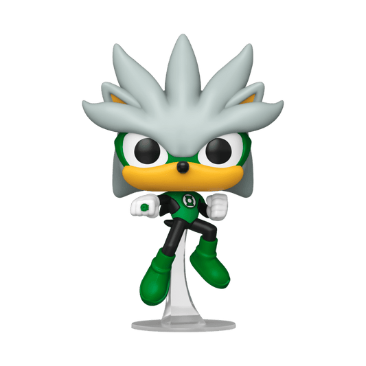*Pre - order* Justice League X Sonic the Hedgehog - Silver as Green Lantern Pop! Vinyl (ETA August) - Gametraders Modbury Heights