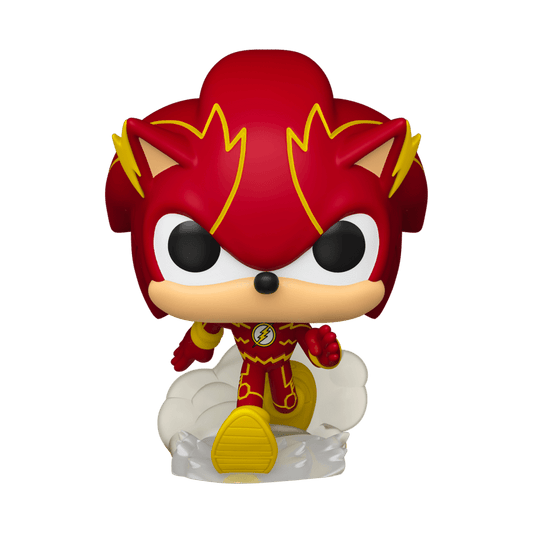 *Pre - order* Justice League X Sonic the Hedgehog - Sonic as Flash Pop! Vinyl (ETA August) - Gametraders Modbury Heights
