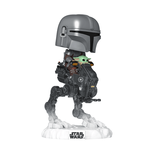 *Pre-order* Mandalorian & Grogu (2026) – Mandalorian w/Grogu on AT-RT Pop! Ride (ETA March) - Gametraders Modbury Heights