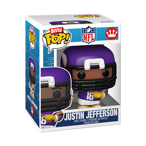 *Pre-order* NFL: Vikings - Justin Jefferson Bitty Pop! Arena (ETA July) - Gametraders Modbury Heights