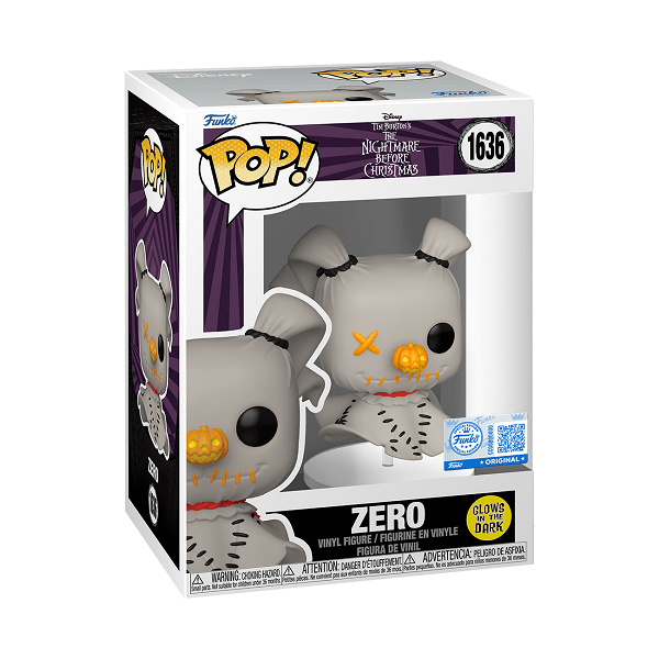*Pre - order* Nightmare Before Christmas - Zero Patchwork Glow Pop! Vinyl (ETA November) - Gametraders Modbury Heights