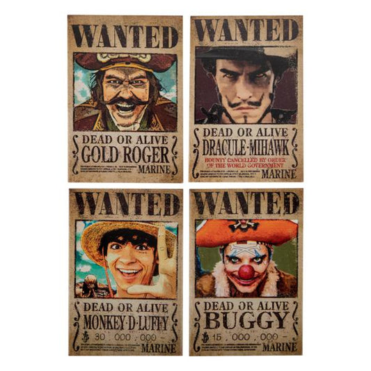 *Pre - order* One Piece (2023) - Wanted Set of 4 Magnets (ETA June) - Gametraders Modbury Heights
