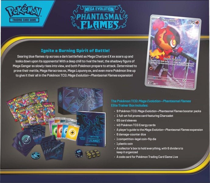 *Pre - order* Pokemon TCG: Mega Evolution - Phantasmal Flames Elite Trainer Box (14th November) - Gametraders Modbury Heights