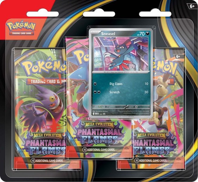 *Pre - order* Pokemon TCG: Mega Evolution - Phantasmal Flames Three Booster Blister (14th November) - Gametraders Modbury Heights