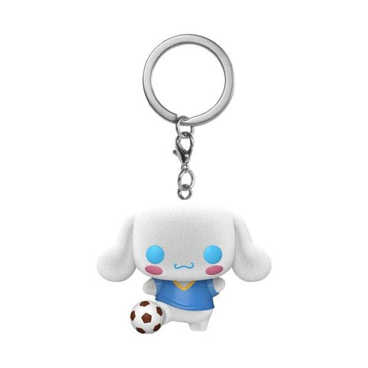 *Pre - order* Sanrio - Cinnamoroll (with Soccer Ball) US Exclusive Flocked Pop! Vinyl Keychain (ETA November) - Gametraders Modbury Heights