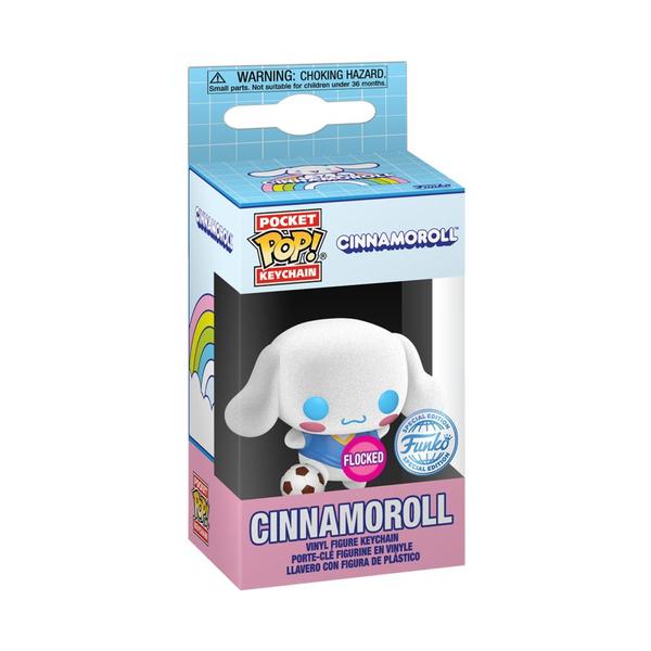 *Pre - order* Sanrio - Cinnamoroll (with Soccer Ball) US Exclusive Flocked Pop! Vinyl Keychain (ETA November) - Gametraders Modbury Heights