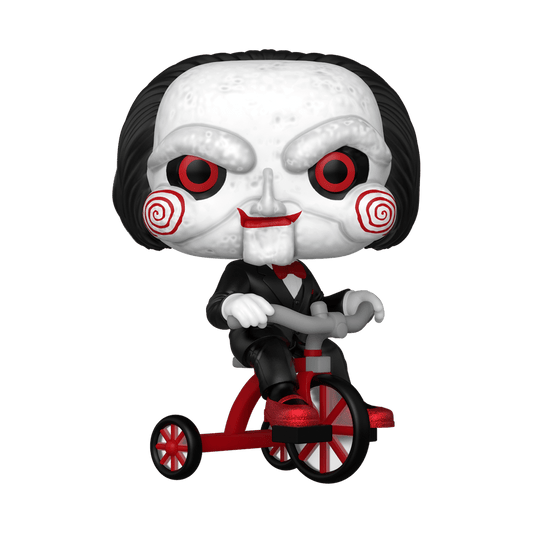 *Pre - order* Saw: 10th Anniversary - Billy on Tricycle Pop! Vinyl Plus (ETA July) - Gametraders Modbury Heights