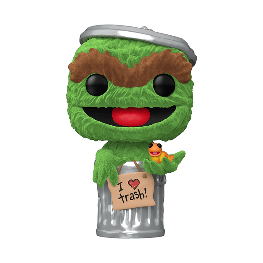 *Pre - order* Sesame Street - Oscar the Grouch Flocked Pop! Vinyl (ETA November) - Gametraders Modbury Heights