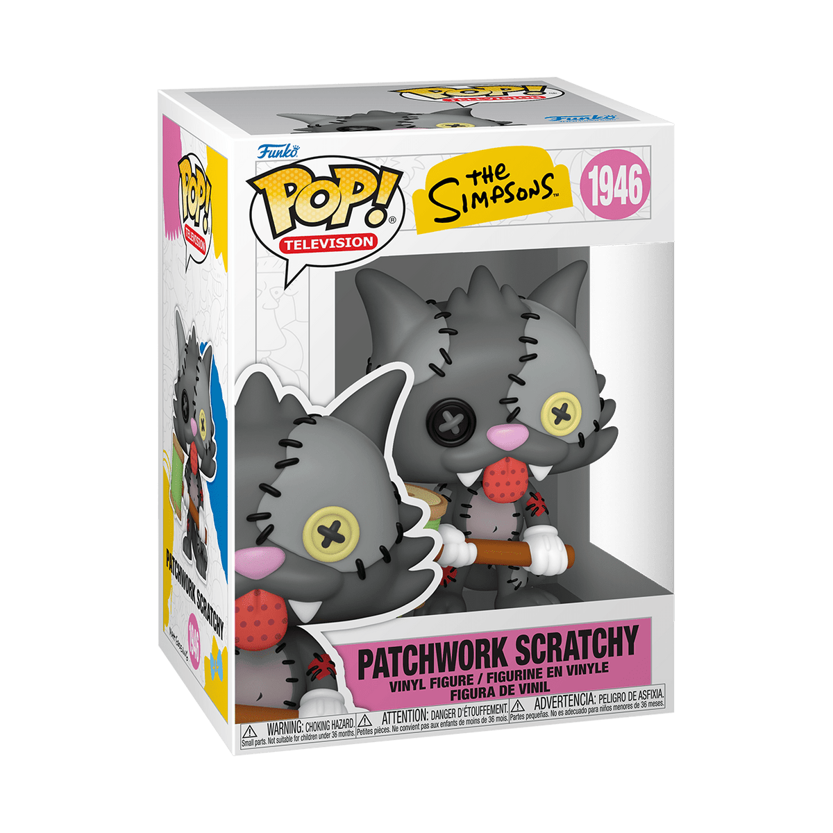 *Pre-order* Simpsons - Scratchy Patchwork Pop! Vinyl (ETA September) - Gametraders Modbury Heights