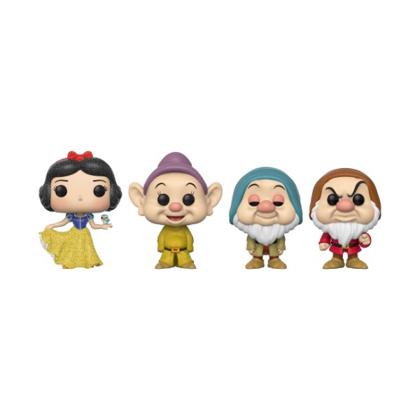 *Pre - order* Snow White - SW, Dopey, Sleepy, Grumpy Diamond Glitter Pop! Vinyl 4PK (ETA March) - Gametraders Modbury Heights