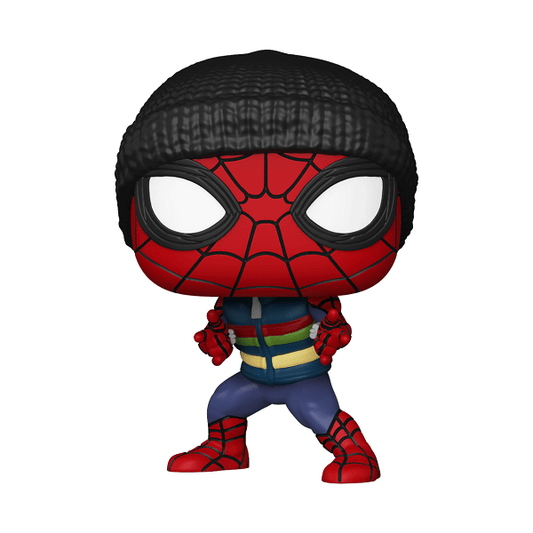 *Pre-order* SpiderMan: BND - Spider-Man (Winter Gear) Pop! Vinyl (ETA September) - Gametraders Modbury Heights