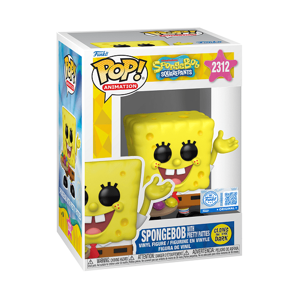 *Pre-order* Spongebob - Spongebob w/Patties Glow Pop! Vinyl (ETA April) - Gametraders Modbury Heights